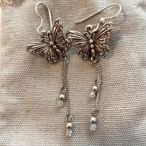 Brighton Butterfly earrings with Swarovski crystal embellishments! NWOT